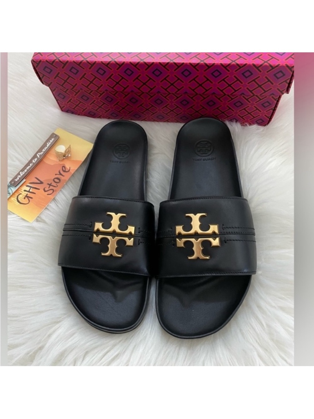 Tory Burch Everly Anatomic Lug Paris Nappa Slide